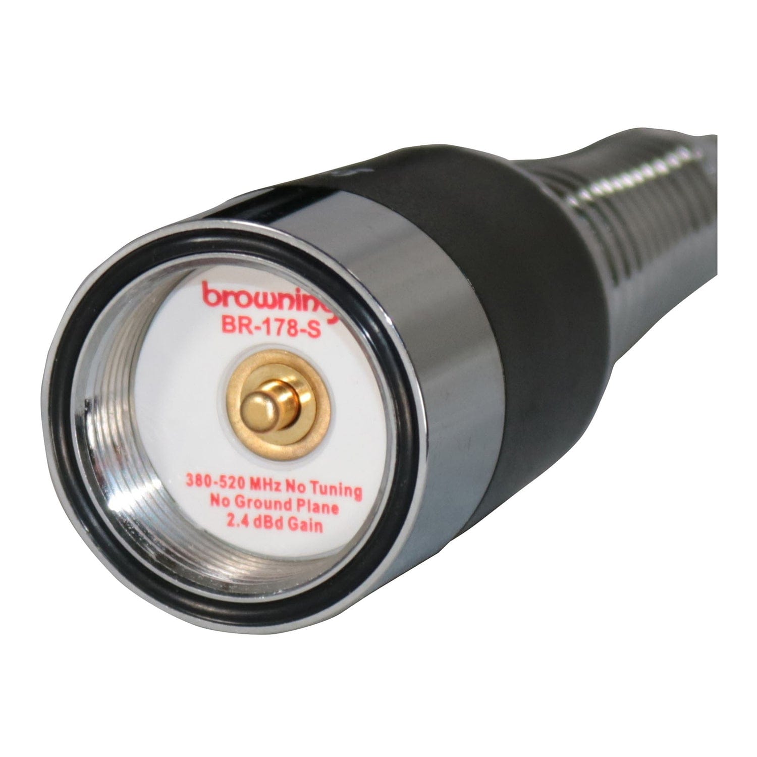 Browning 160-Watt Wide-Band 380 MHz to 520 MHz Antenna with Spring and NMO Mounting, Stainless Steel