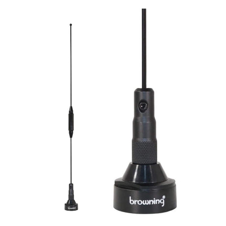 Browning 140 to 170 MHz VHF/430 to 470 MHz UHF Pre-Tuned Dual Band NMO Antenna, BR-179