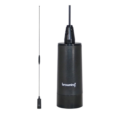 Browning Amateur Dual-Band 144 to 148 MHz/430 to 450 MHz Pretuned NMO Antenna, Black/Chrome