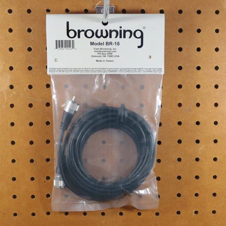 Browning CB Antenna Coaxial Cable Assembly with Preinstalled UHF PL-259, 18 Ft.