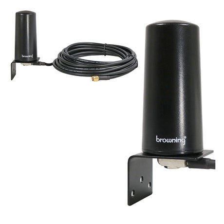 Browning 5G/4G/3G/LTE/Wi-Fi/Cellular 4-dBi Gain 806 MHz to 2500 MHz Tri-Band Antenna Hole-Mount Kit with 17-Ft. Low-Loss Cable and SMA Connector