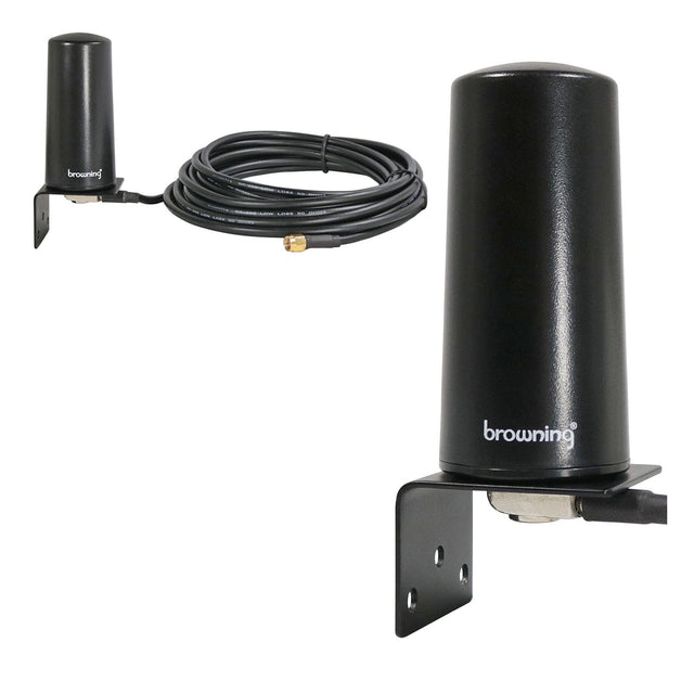 Browning 5G/4G/3G/LTE/Wi-Fi/Cellular 4-dBi Gain 806 MHz to 2500 MHz Tri-Band Antenna Hole-Mount Kit with 17-Ft. Low-Loss Cable and SMA Connector