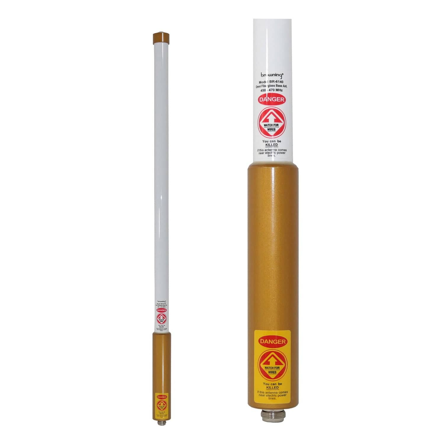 Browning 450-MHz to 470-MHz Pretuned Land Mobile Fiberglass Omni Base Antenna, BR-6140