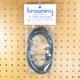 Browning RG8X Double Shield Coax Cable with PL-259 to PL-259 Connectors, 6 Ft.