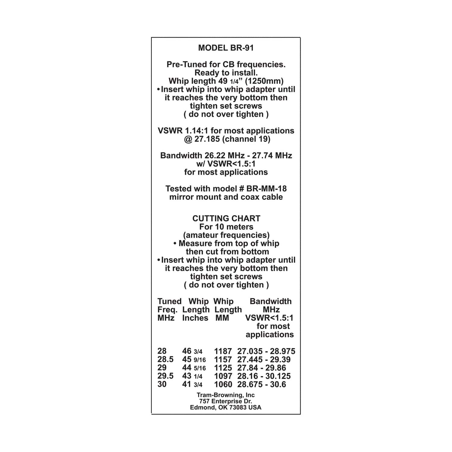 Browning 63-In. 15000-Watt Flat-Coil CB Antenna with 6-In. Shaft, BR-91, Midnight Blue