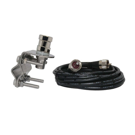 Browning Mirror-Mount Kit for CB Antenna with 18-Ft. Coaxial Cable and Preinstalled UHF PL-259 Connectors, BR-MM-18