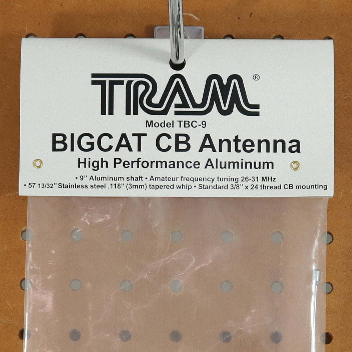 Tram 20000-Watt Big Cat Aluminum CB Antenna with 51-1/4-In. Stainless Steel Whip and 9-In. Shaft
