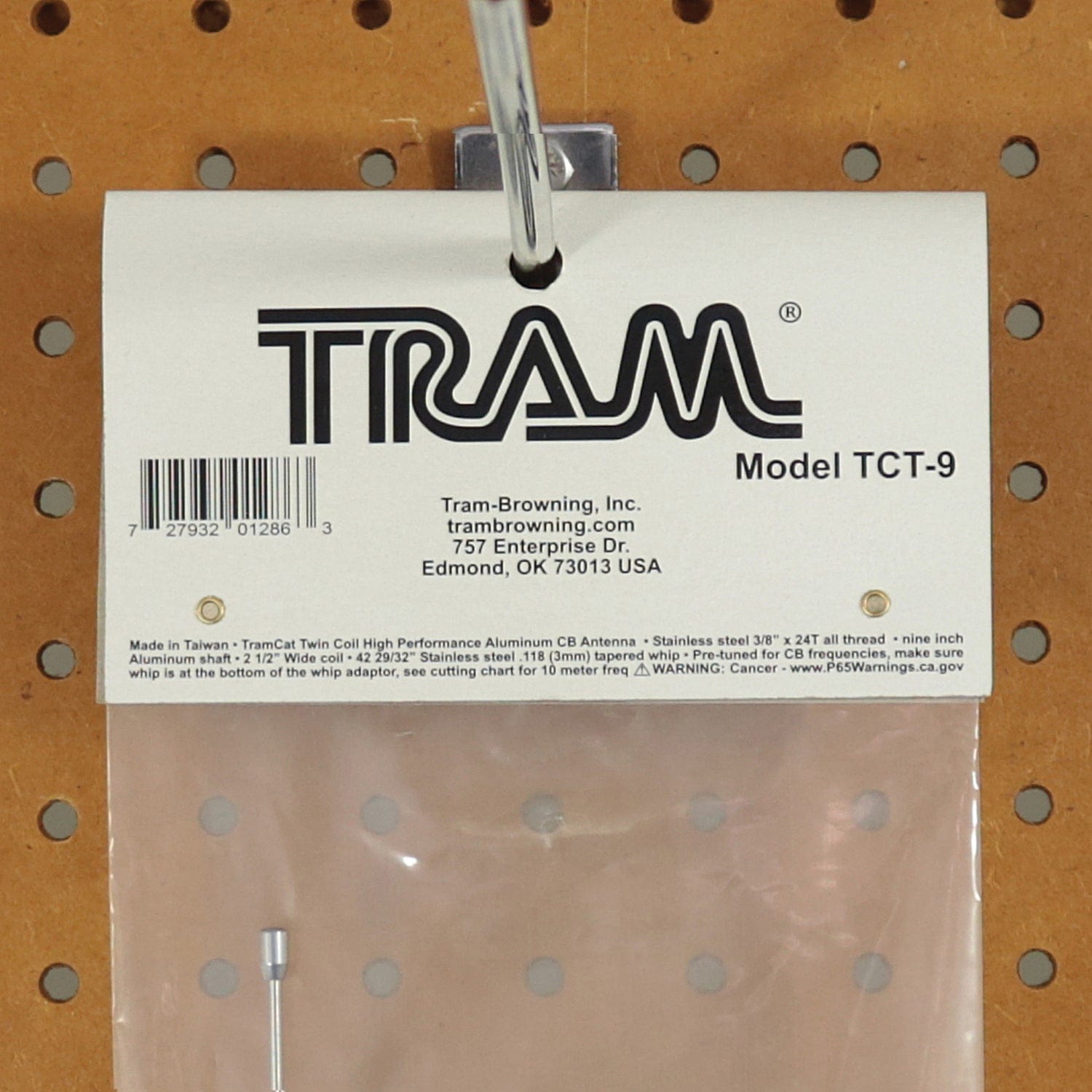 Tram 15000-Watt TramCat Trucker Twin-Coil Aluminum CB Antenna with 42-1/4-In. Stainless Steel Whip and 9-In. Shaft