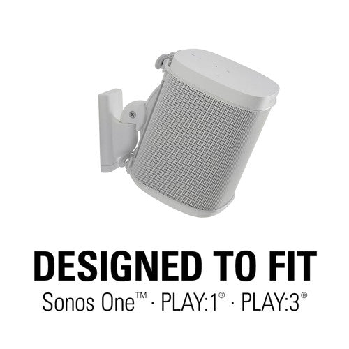 SANUS WSWM22-W1 Sonos One PLAY1 PLAY3 Wireless Speaker Wall Mount White Pair