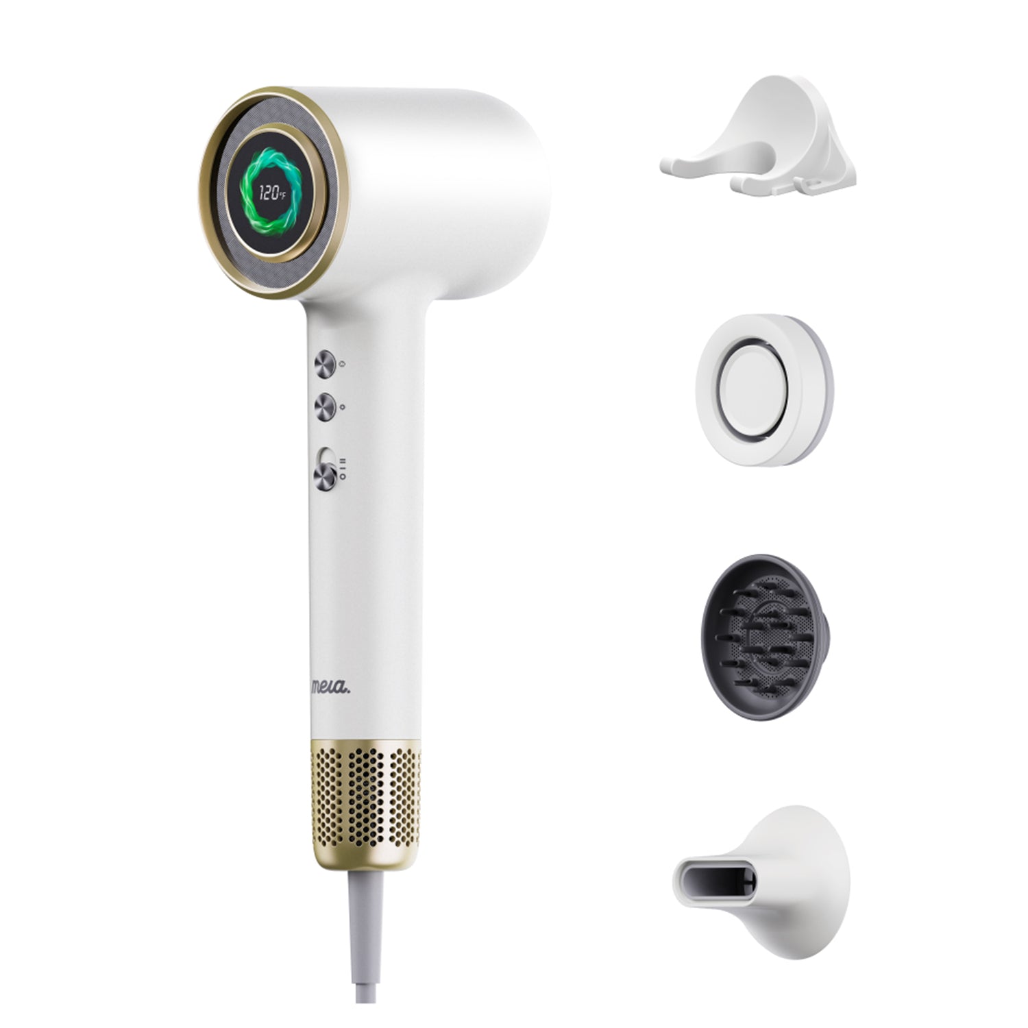 Mera Pro Bi-Ionic High-Speed Aromatic Hair Dryer, Gold White