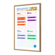 Apolosign 15.6-In. Dual-Mode Digital Calendar, Wall Planner, and Smart Family Organizer, Teak Yellow