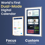 Apolosign 21.5-In. Dual-Mode Digital Calendar, Wall Planner, and Smart Family Organizer, Teak Yellow