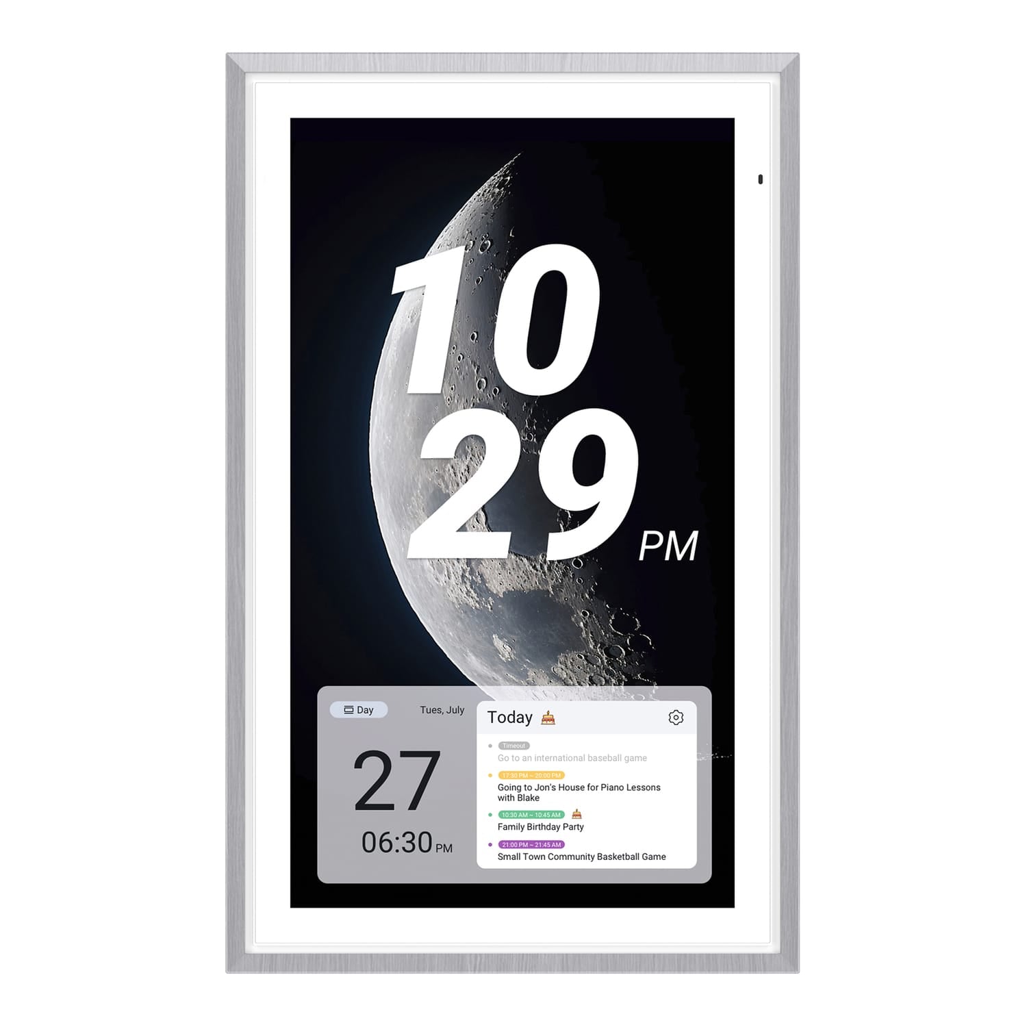 Apolosign 27-In. Dual-Mode Digital Calendar, Wall Planner, and Smart Family Organizer, Spruce Gray