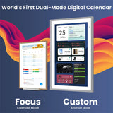 Apolosign 27-In. Dual-Mode Digital Calendar, Wall Planner, and Smart Family Organizer, Teak Yellow