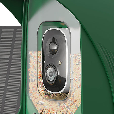 PerchMe AI-Recognition Smart Bird Feeder with Camera, Solar Powered, Forest Green