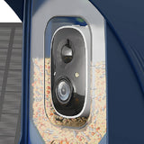 PerchMe AI-Recognition Smart Bird Feeder with Camera, Solar Powered, Navy Blue