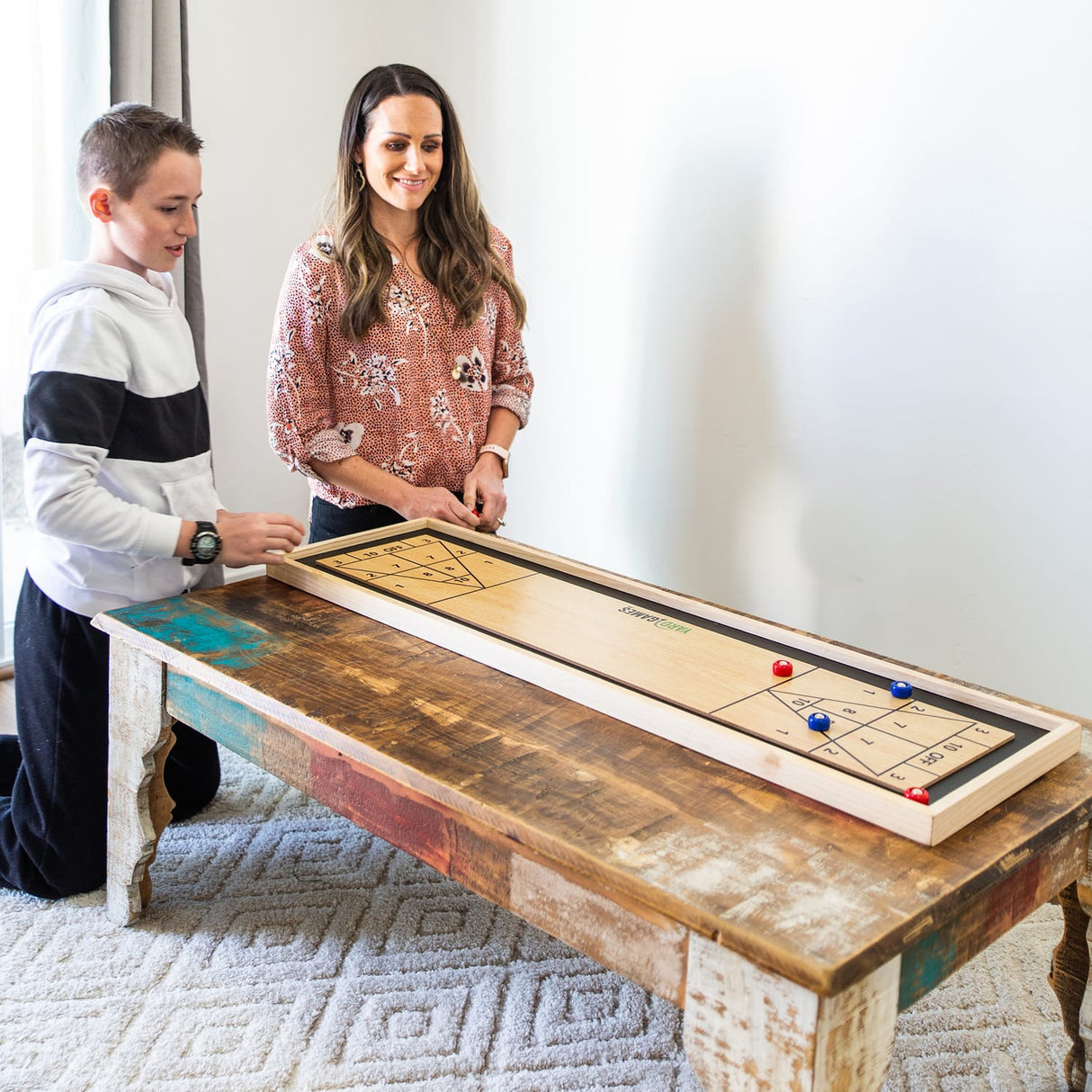 YardGames Curling and Shuffleboard Tabletop Game Set