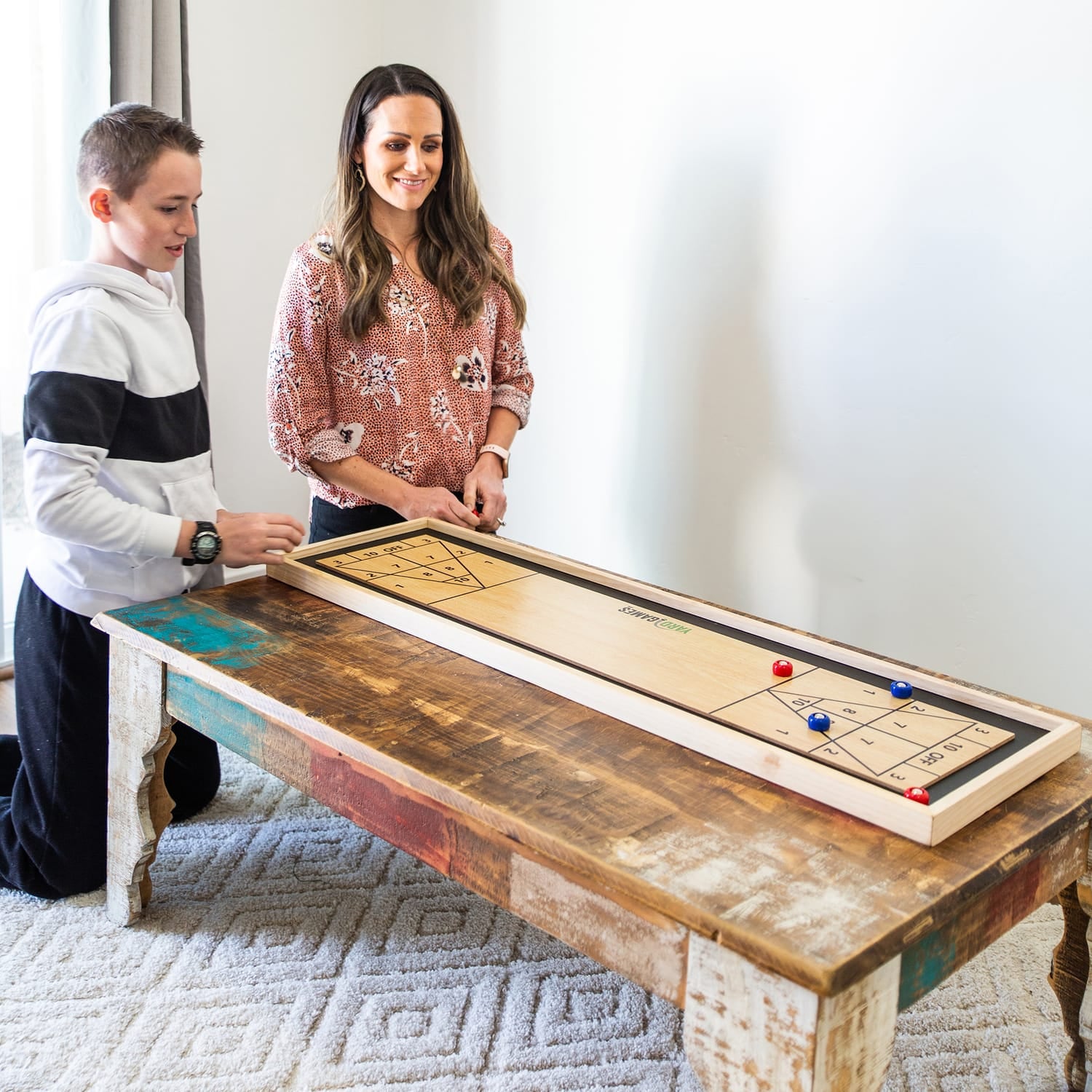 YardGames Curling and Shuffleboard Tabletop Game Set