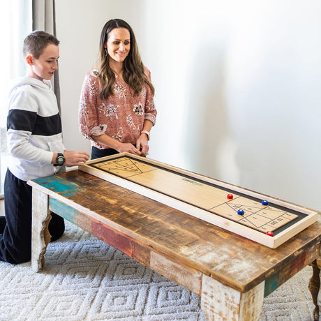 YardGames Curling and Shuffleboard Tabletop Game Set