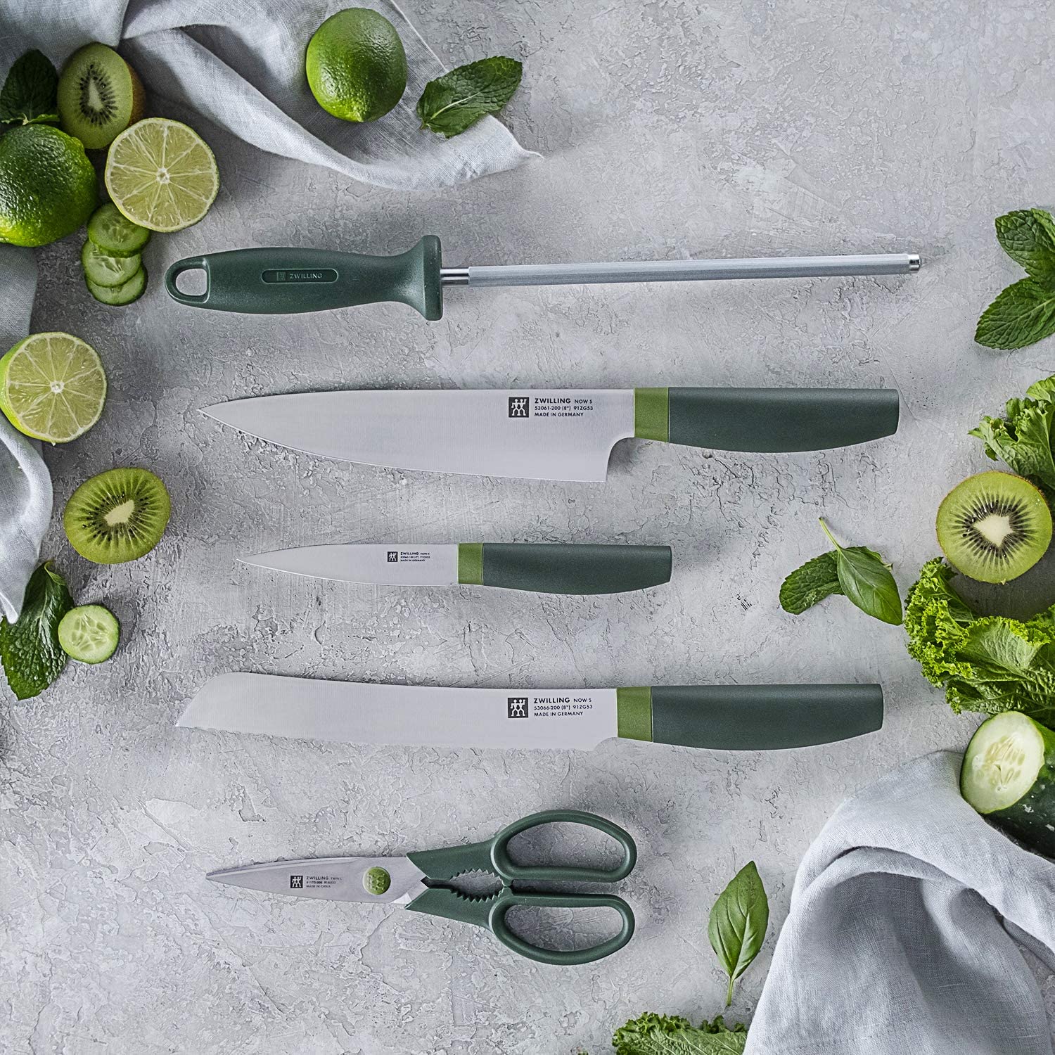 ZWILLING Z53070-110 Now S Knife Block Set 6pc Lime Green