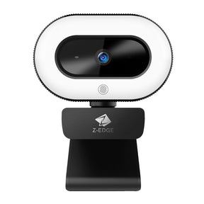 Z-Edge QHD 2K 5.0-MP Auto-Focus Webcam and Ring Light with Stereo Sound and Noise-Reduction Microphone, ZW560S
