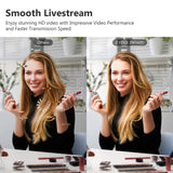 Z-Edge QHD 2K 5.0-MP Auto-Focus Webcam and Ring Light with Stereo Sound and Noise-Reduction Microphone, ZW560S
