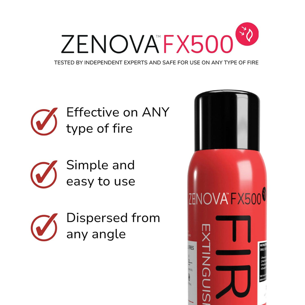 Zenova FX500 Fire Extinguishing Aerosol Spray