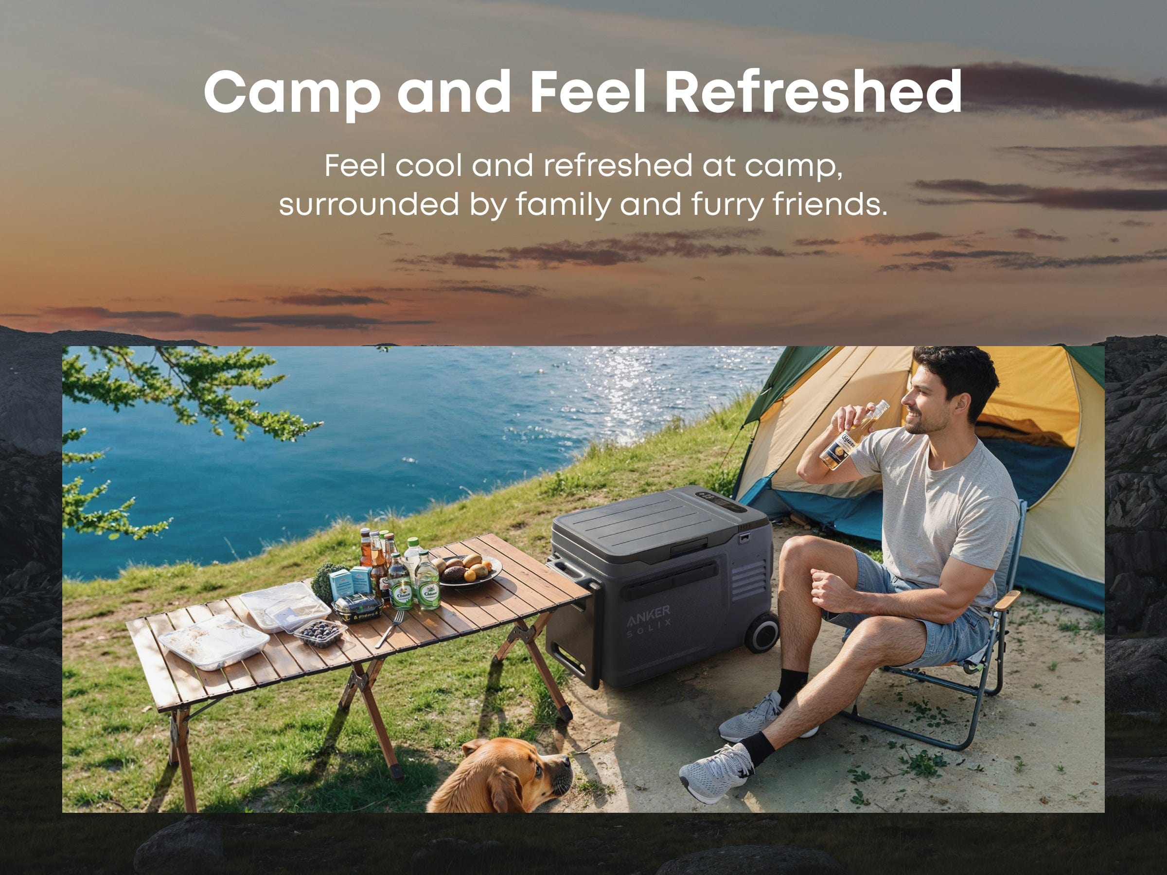 Anker SOLIX EverFrost 2 Electric Cooler, 40L (42 Qt) with 288Wh Battery, 4 Charging Modes, 15-Min Fast Cooling, for Camping & Road Trips