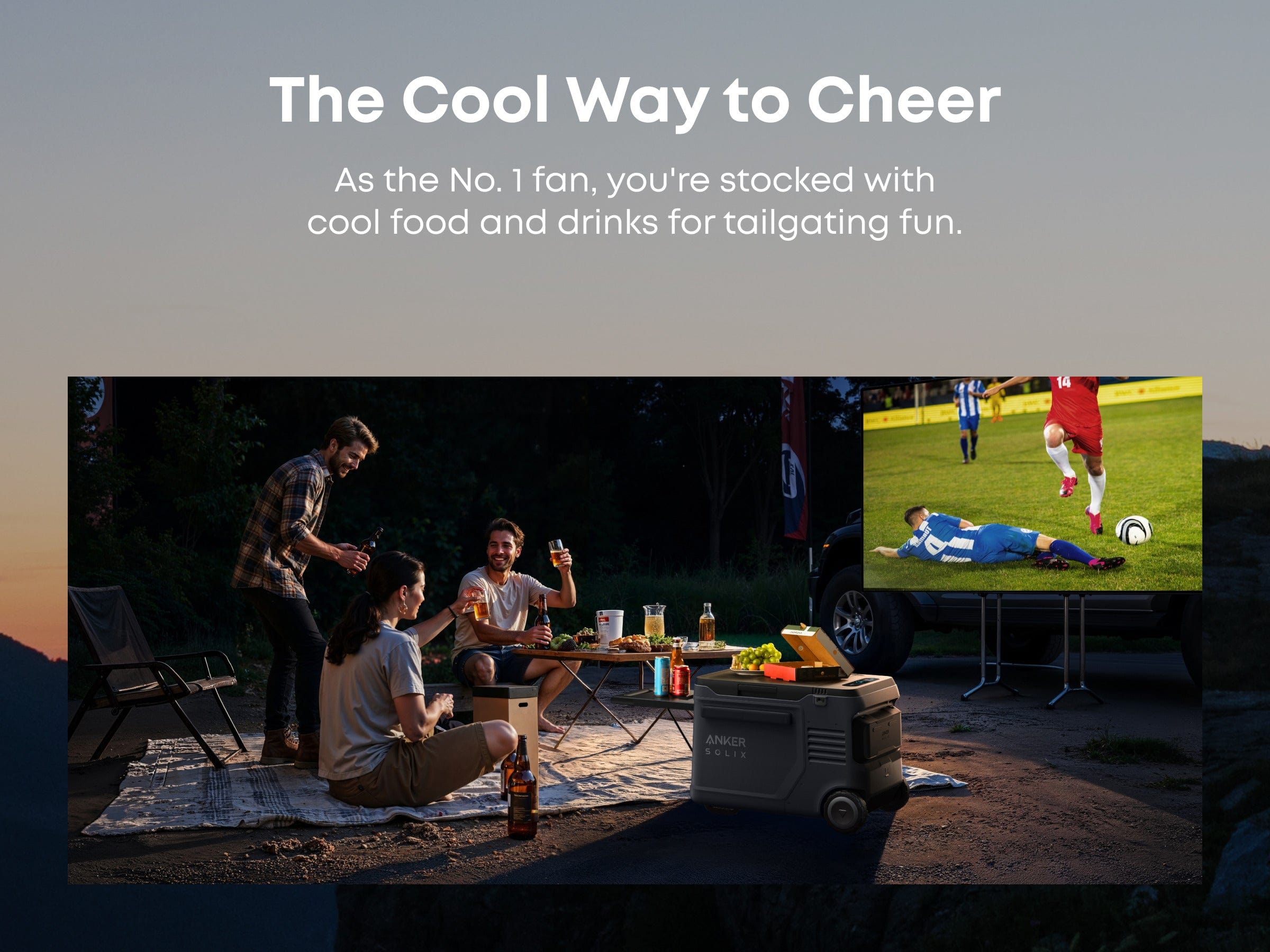 Anker SOLIX EverFrost 2 Electric Cooler, 40L (42 Qt) with 288Wh Battery, 4 Charging Modes, 15-Min Fast Cooling, for Camping & Road Trips