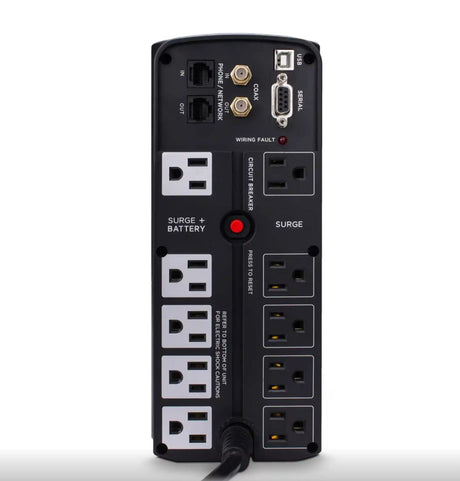 CyberPower CST150XLU 1500VA / 900W Battery Backup & Surge Protection UPS - New Battery Certified Refurbished