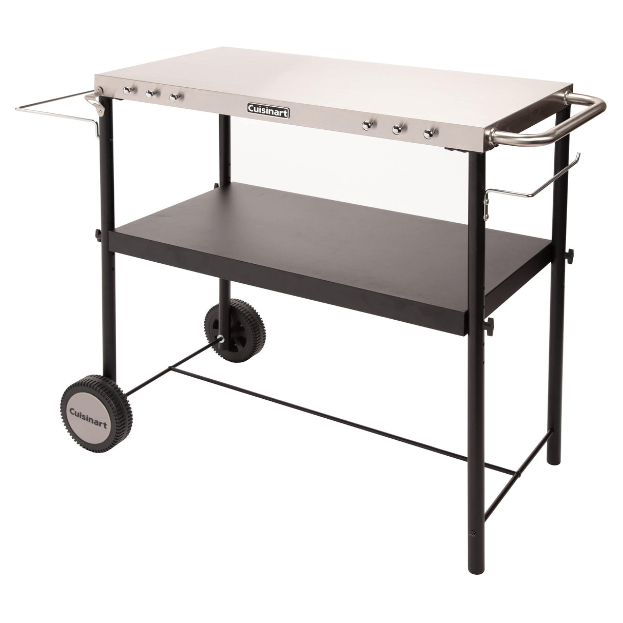 Cuisinart Outdoor BBQ Prep Cart, Black Stainless
