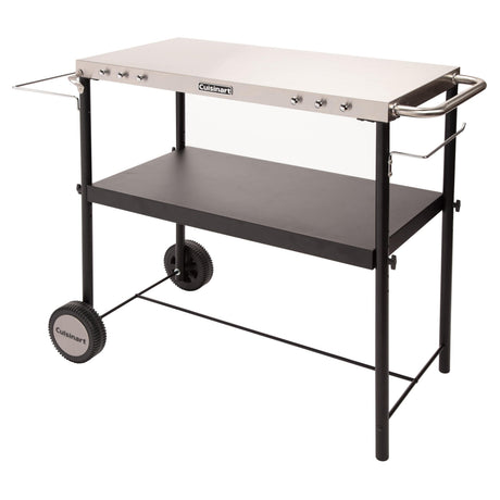 Cuisinart Outdoor BBQ Prep Cart, Black Stainless