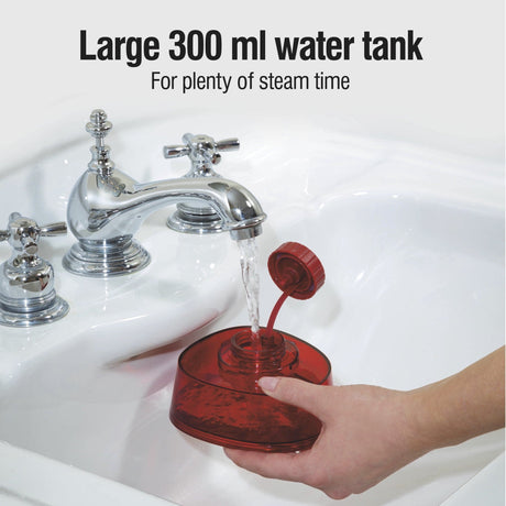 CHI LAVA Ceramic Plate Garment Steamer for Clothes with Fabric Brush, Red - Certified Refurbished