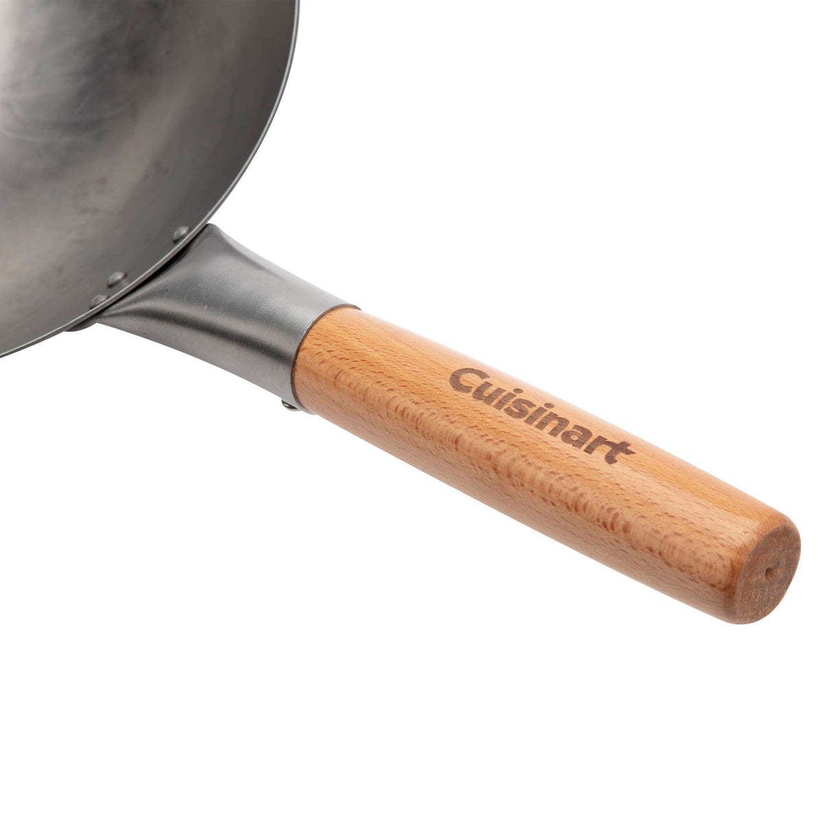 Cuisinart 12" Carbon Steel Hammered Wok, Round