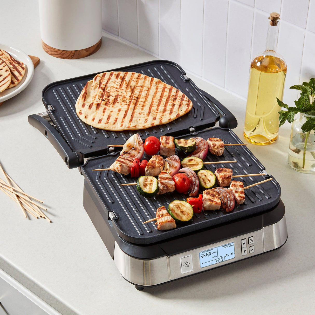 Cuisinart Griddler® with Smoke-Less Mode, Silver