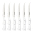 Cuisinart 6pc White Triple Rivet Steak Knife Set, White