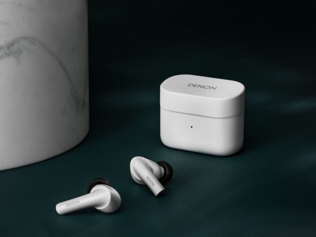 Denon True Wireless Bluetooth Earbuds, White
