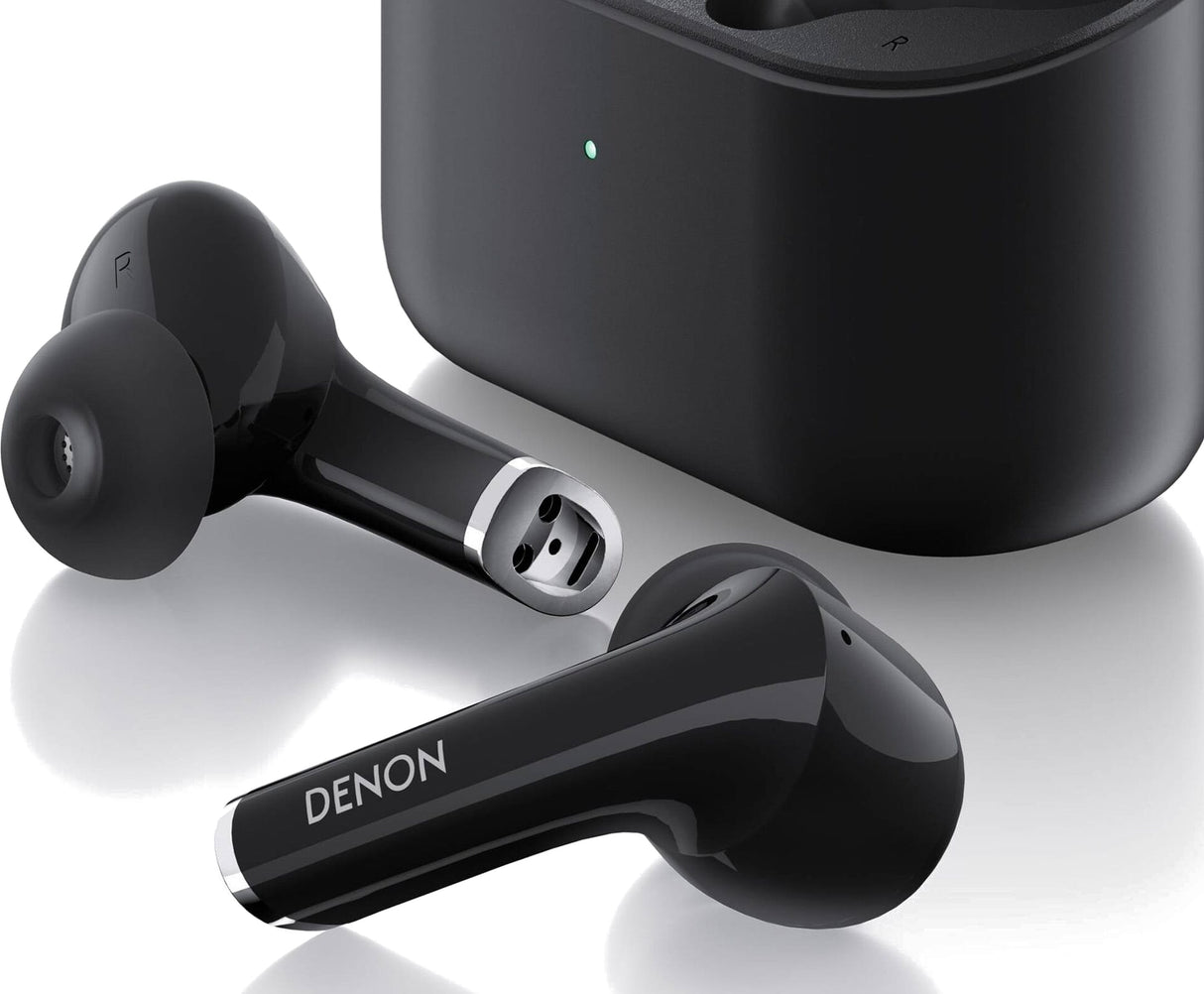 Denon Active Noise Cancelling Earbuds, Black