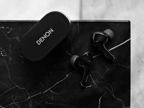 Denon Active Noise Cancelling Earbuds, Black