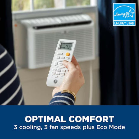 GE 6400 BTU Small Room Window Air Conditioner, Remote Included, 115-Volt, Energy Star Certified - Certified Refurbished