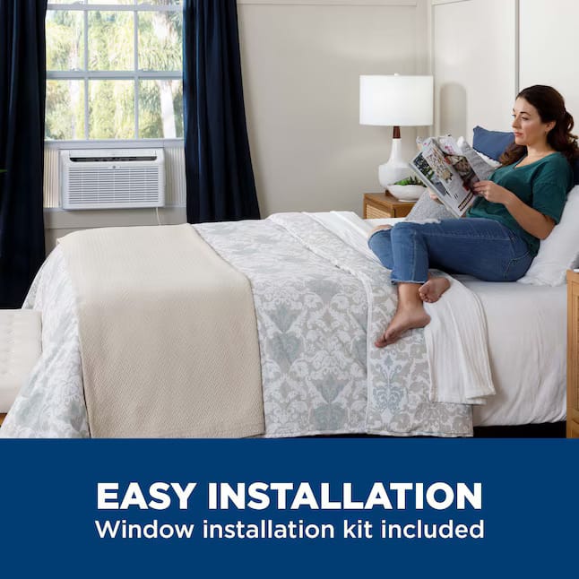 GE 6400 BTU Small Room Window Air Conditioner, Remote Included, 115-Volt, Energy Star Certified - Certified Refurbished
