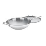 Cuisinart Chef's Classic™ Stainless 14" Stir-Fry Pan with Helper Handle & Glass Cover, Silver