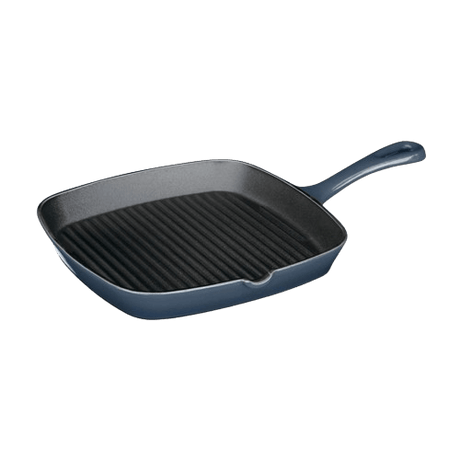 Cuisinart Chef’s Classic™ Enameled Cast Iron Cookware 9.25" Square 9.25" Grill Pan, Blue