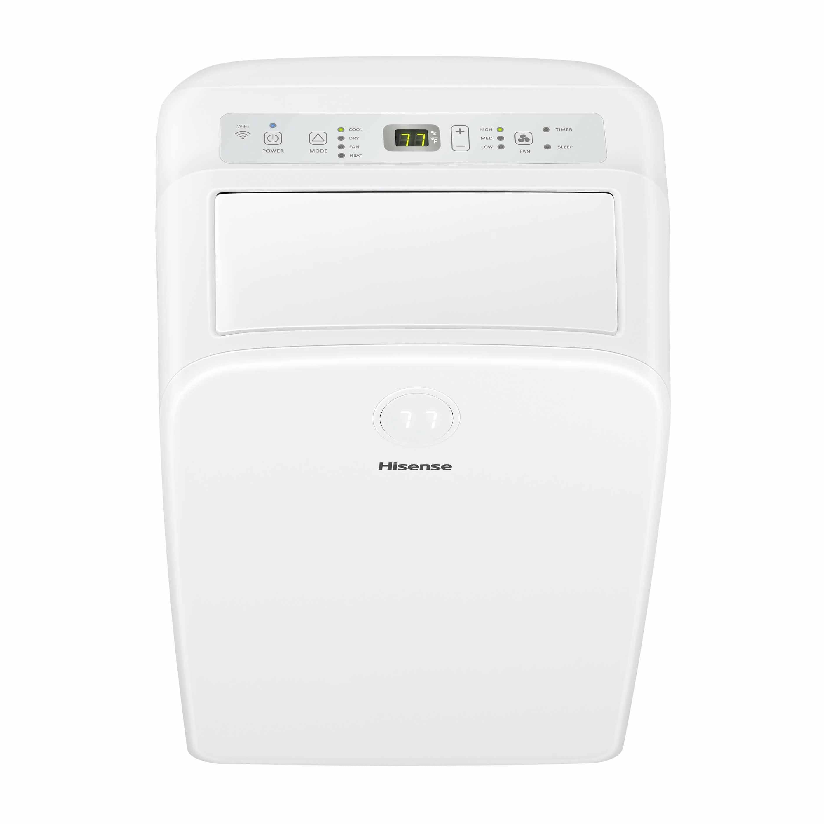 Hisense 550 sq.ft Built-in Heat and WiFi 8,000 BTU SACC Dual Hose Portable Air Conditioner - Certified Refurbished