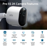 Arlo Pro 5S Single Cam, Black - Certified Refurbished