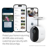 Arlo Pro 5S Camera, 3-Pack, White - Certified Refurbished