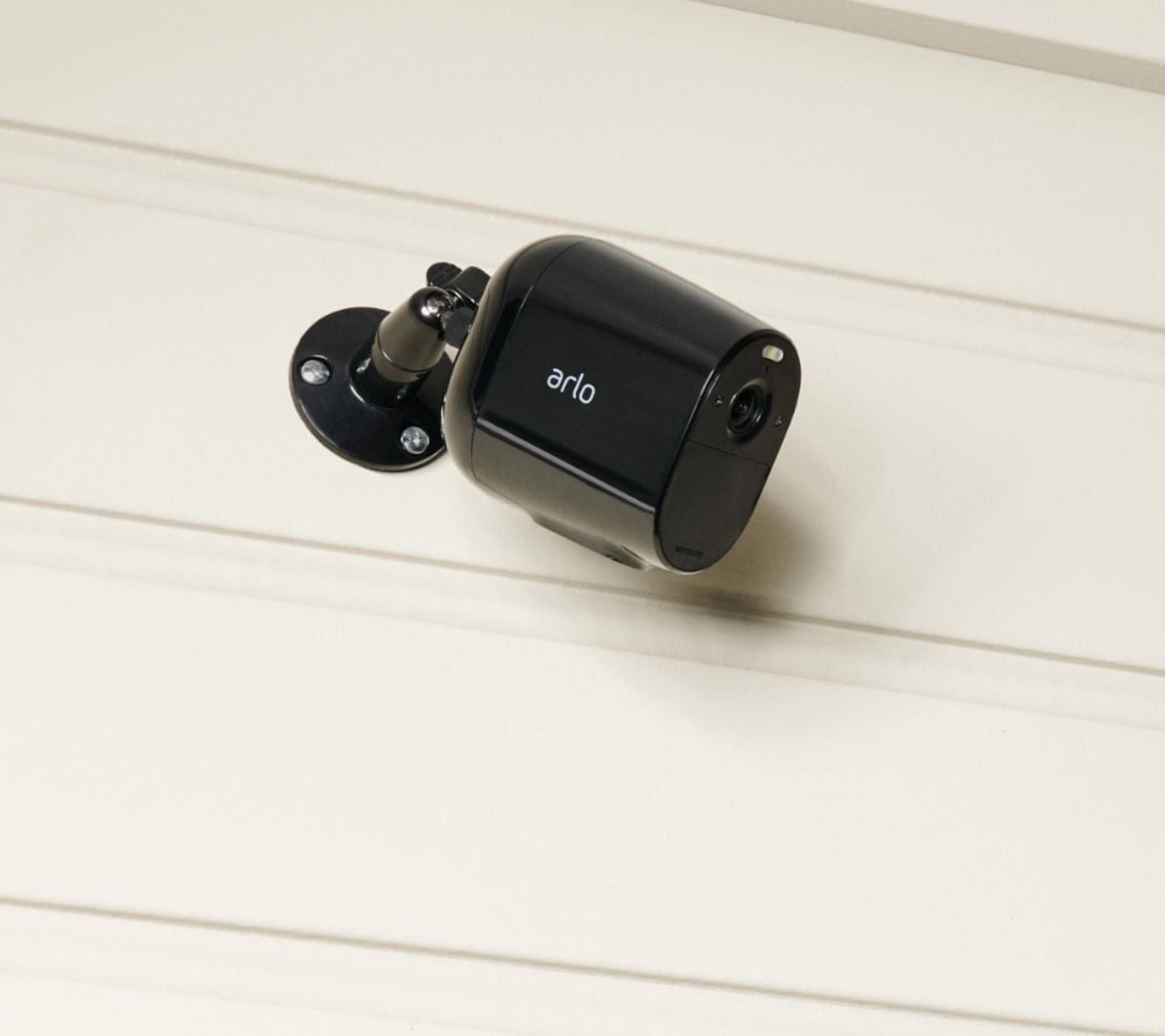 Arlo Essential Spotlight Camera (3-Pack) Wire-Free Color Night Vision Black - Certified Refurbished