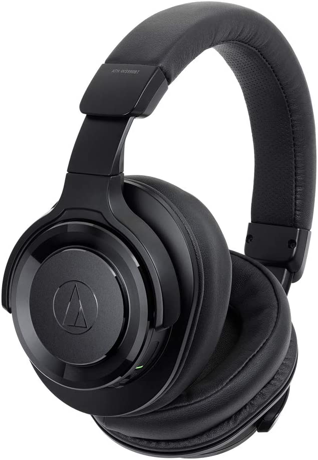 Audio-Technica ATH-WS990BT Solid Bass Bluetooth Wireless Over-Ear Headphones with Built-In Mic & Control - Certified Refurbished