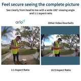 Arlo Wireless Essential Smart Video Doorbell with Night Vision - Certified Refurbished