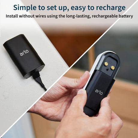 Arlo Wireless Essential Smart Video Doorbell with Night Vision - Certified Refurbished